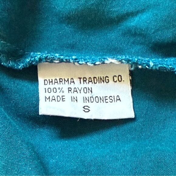 Dharma Trading Co Tie Dye Skirt Rayon Deep Teal Purple - Picture 3 of 9